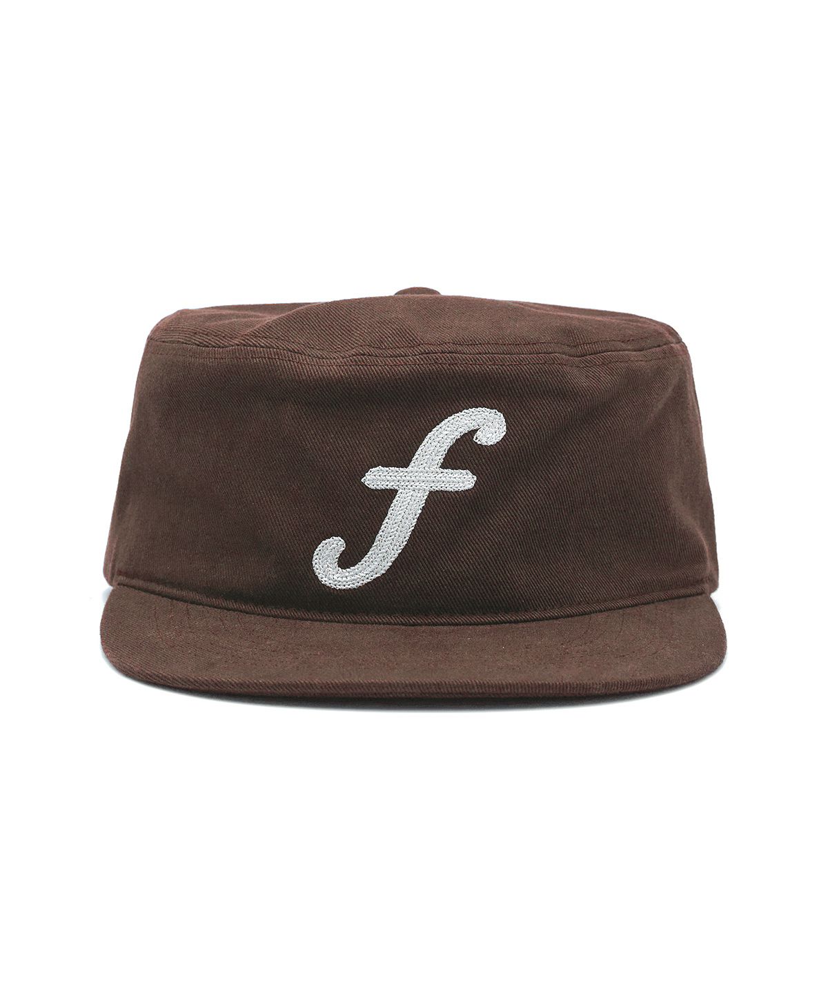 패슬(FASTLE) F Logo Pillbox Washed Cap Brown