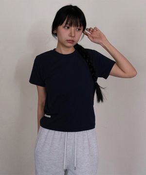 소프트 텐션 세미크롭 무지 반팔 티셔츠 BK4310 (4COLOR)