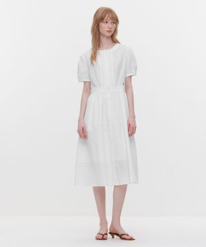 레이스 라운드넥 반팔 원피스(MAGBOP10MWH)