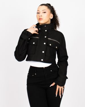 CS UTILITY CROP JACKET-007 (BLACK)