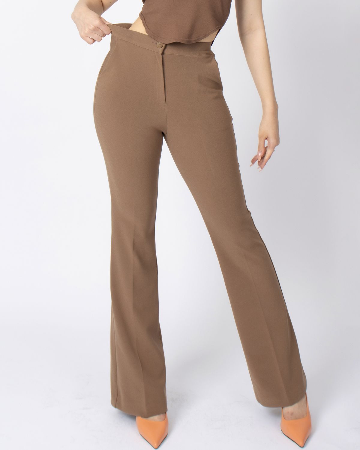 쿨시스(COOLSIS) CSS BOOTCUT SLACKS-027 (BROWN)