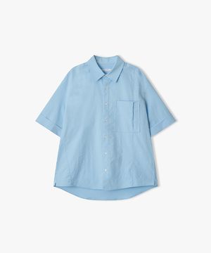 [26SS] LMM31704 블루 몸판 절개 디테일 하프 셔츠