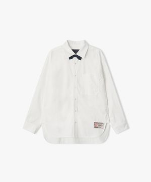 [26SS] LMS31760 화이트 오버핏 타이셋업 셔츠