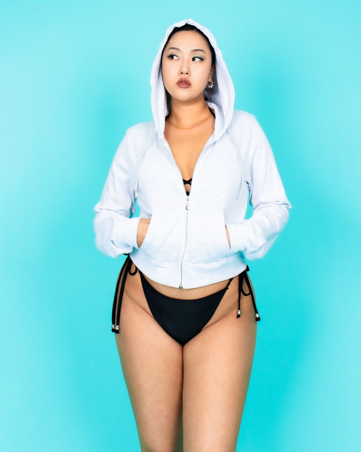쿨시스(COOLSIS) CS SS BASIC HOODIE ZIP-021 (MELANGE)
