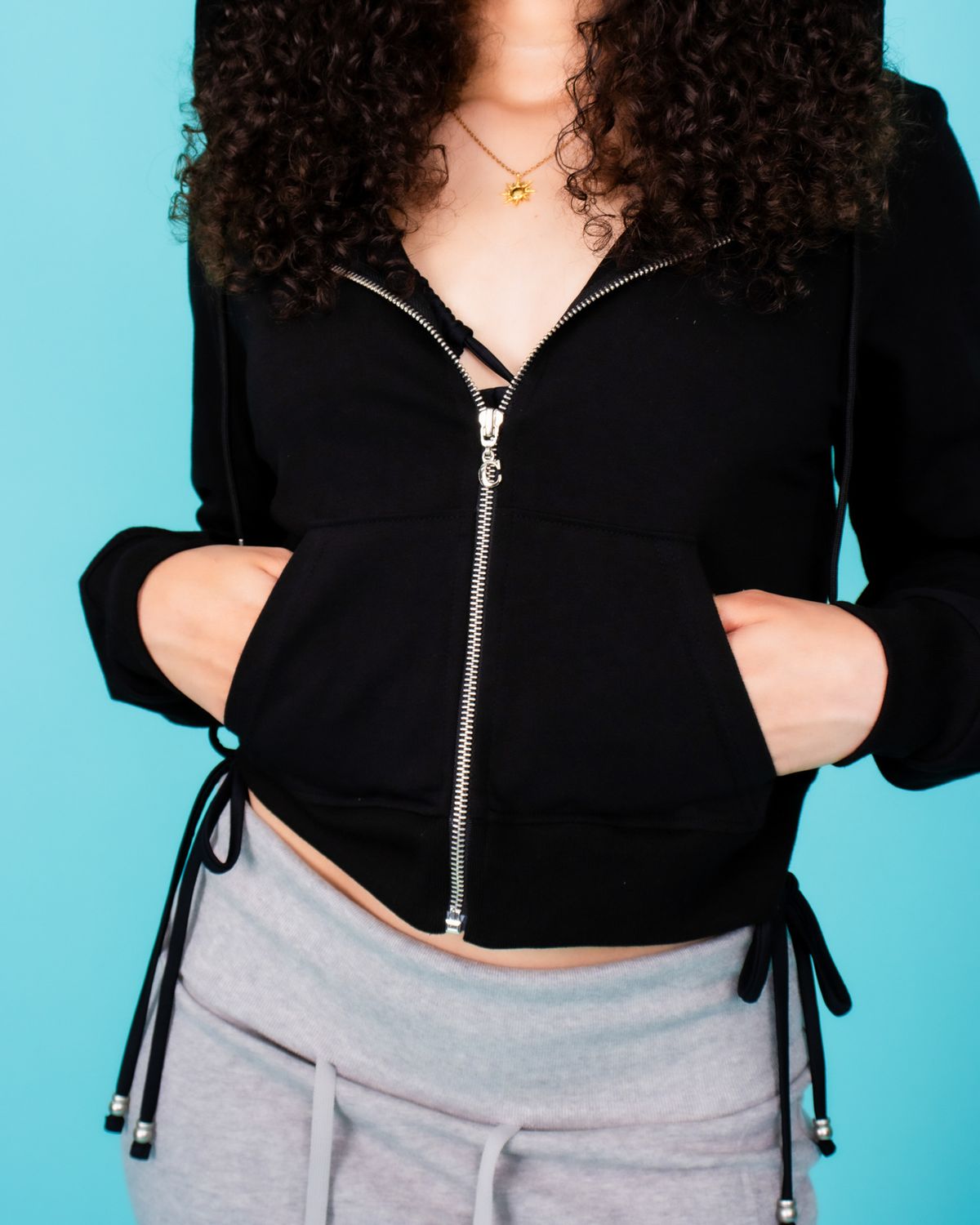 쿨시스(COOLSIS) CS SS BASIC HOODIE ZIP-021 (BLACK)