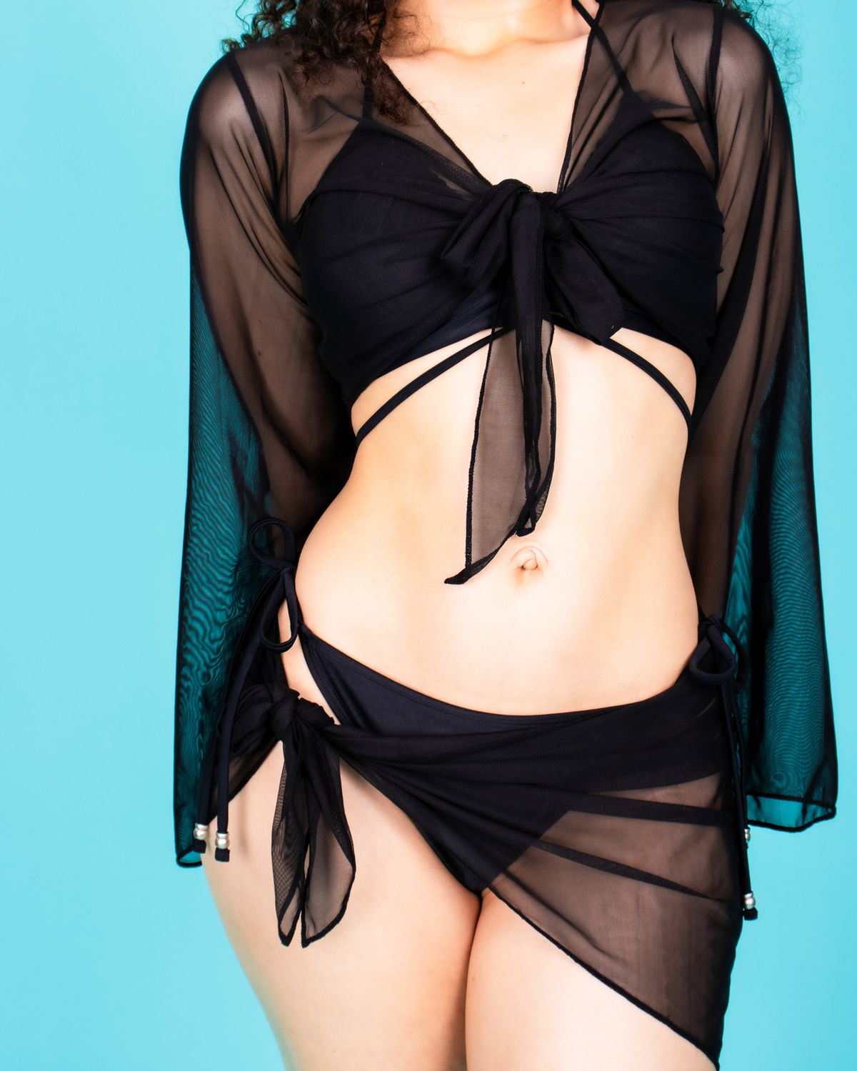 쿨시스(COOLSIS) CS BALL BIKINI CARDIGAN-BLACK