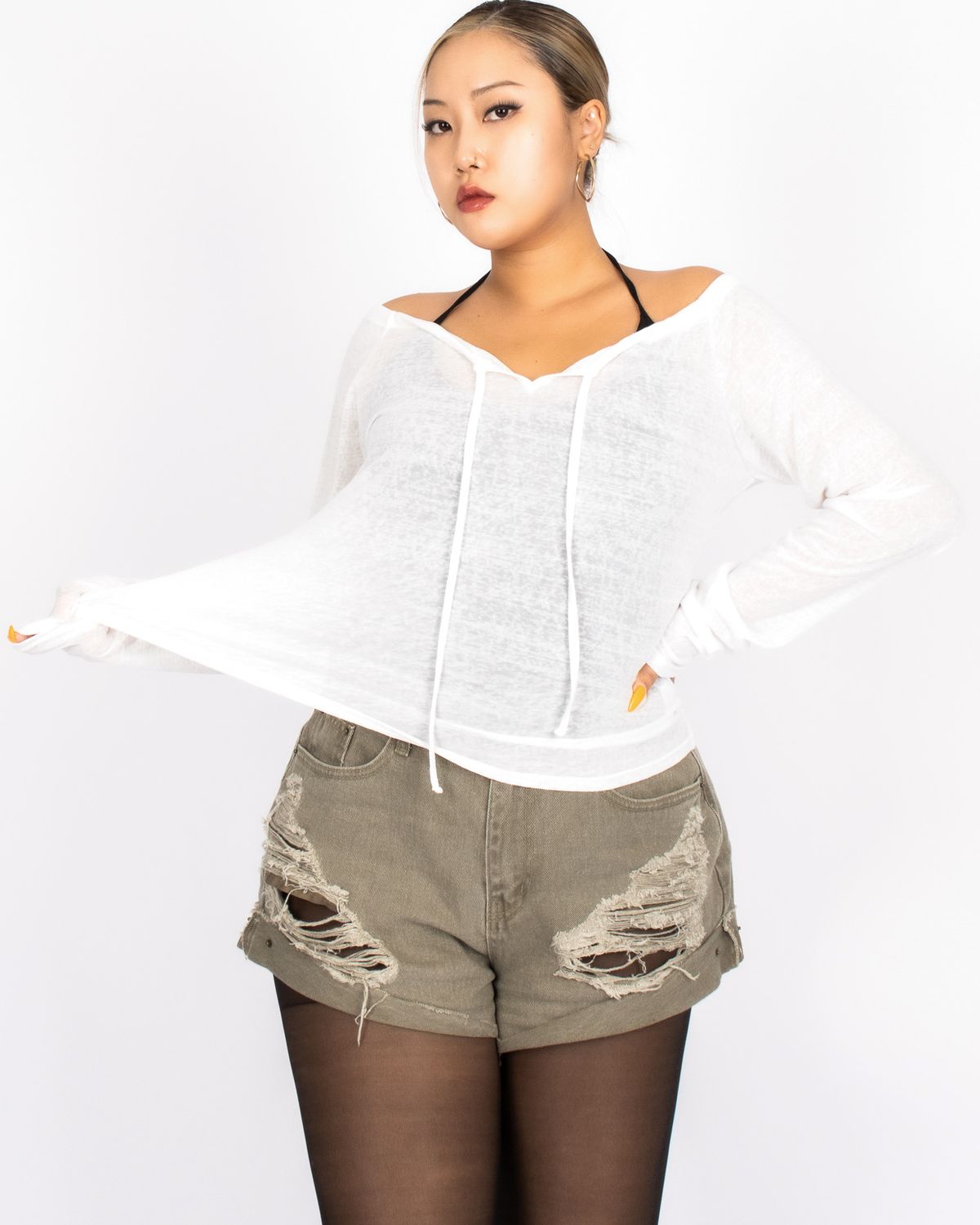 쿨시스(COOLSIS) CS STRING OFF TOP-030 (WHITE)