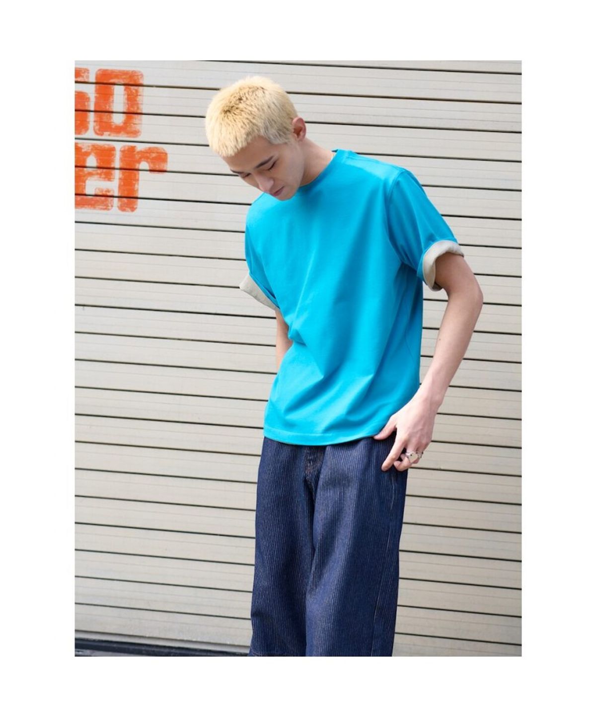 샌드 사운드(SAND SOUND) (UNISEX) EVERYONE 반소매 티셔츠  로얄 블루