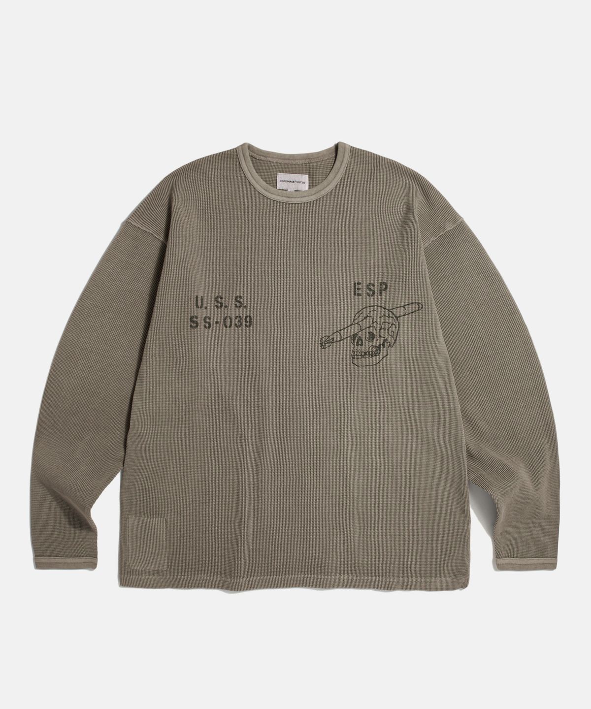 에스피오나지(ESPIONAGE) U.S.S. Pigment Thermal L/S Tee Taupe
