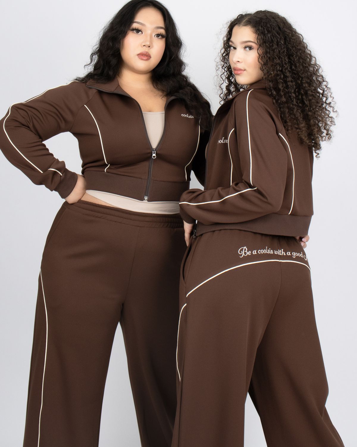 쿨시스(COOLSIS) CS PIPING TRACKSUIT JK-009 (BROWN)