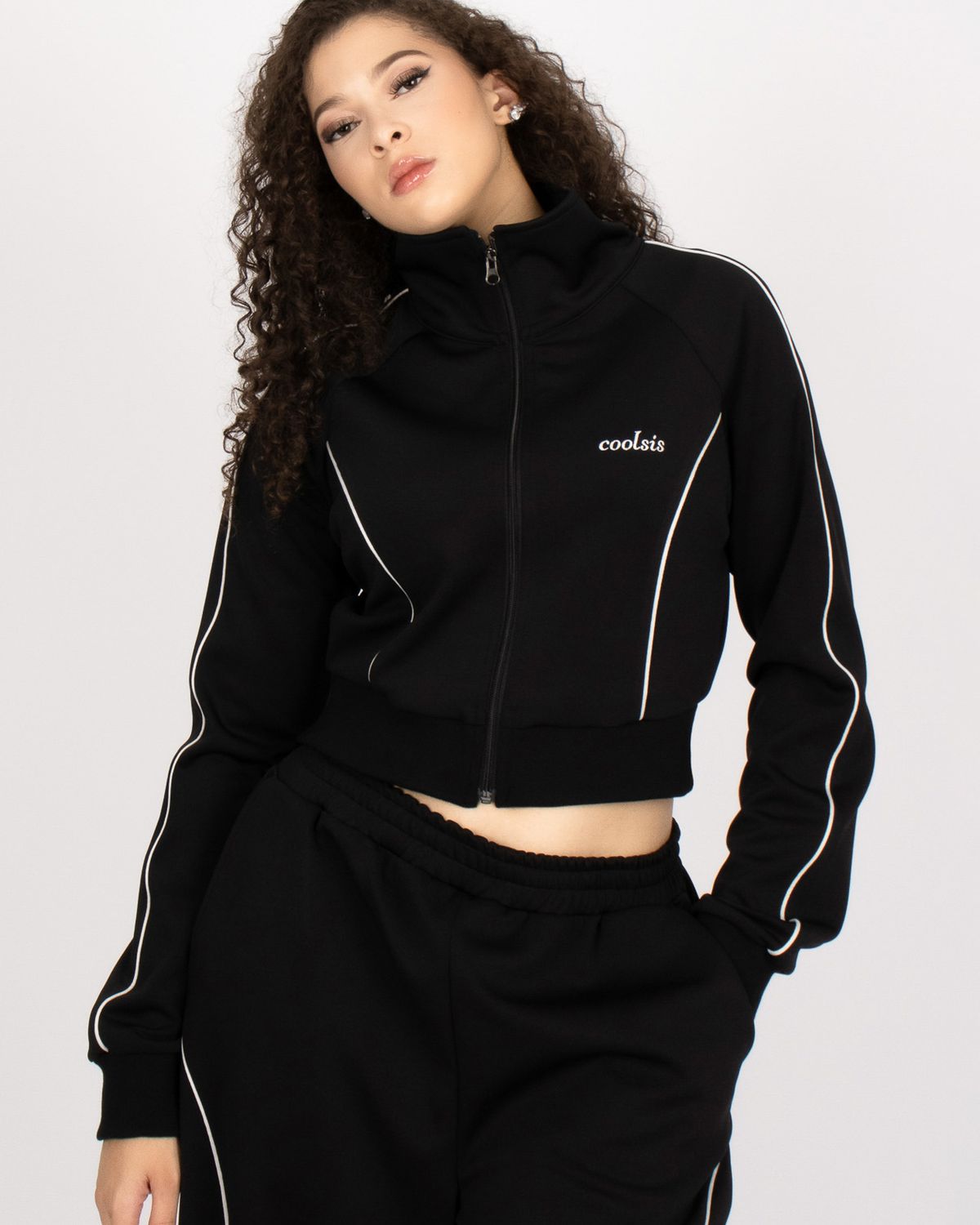 쿨시스(COOLSIS) CS PIPING TRACKSUIT JK-009 (BLACK)