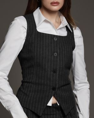 CS STRIPE WAISTTAP VEST-063