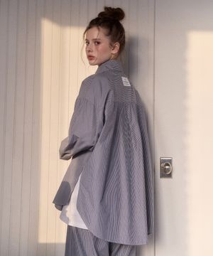 [블랜드] 세이브 오버핏 스트라이프 셔츠 라운지웨어 3colors