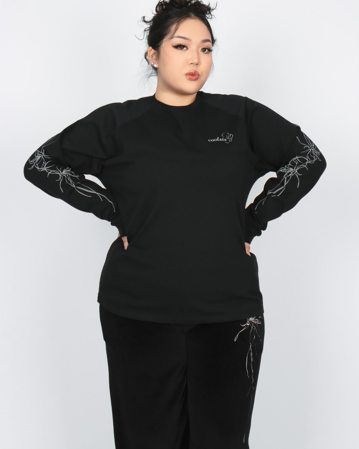 쿨시스(COOLSIS) CS TATTOO LOOSE TOP-038 (BLACK)