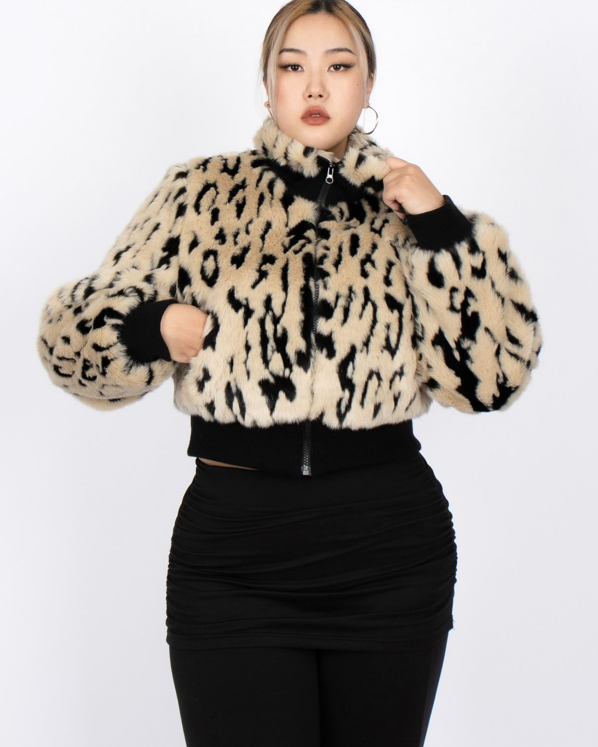 쿨시스(COOLSIS) CS LEOPARD FUR JACKET-014
