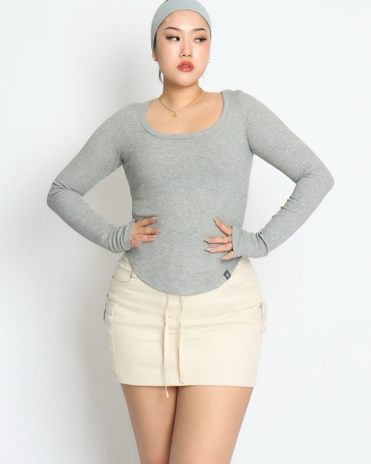 쿨시스(COOLSIS) CS LONG BASIC U TOP-042 (GREY)