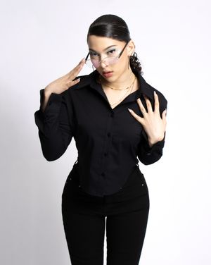 CS TOP BASIC CROP SHIRTS2-011 (BLACK)