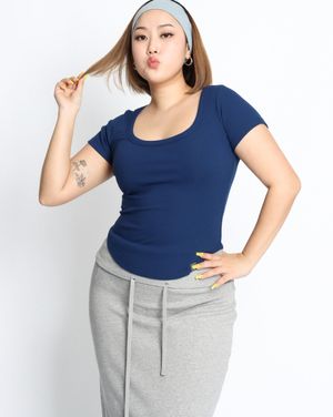 CS HALF BASIC U TOP-046 (BLUE)