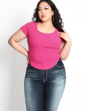 CS HALF BASIC U TOP-046 (PINK)