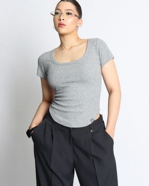 CS HALF BASIC U TOP-046 (GREY)
