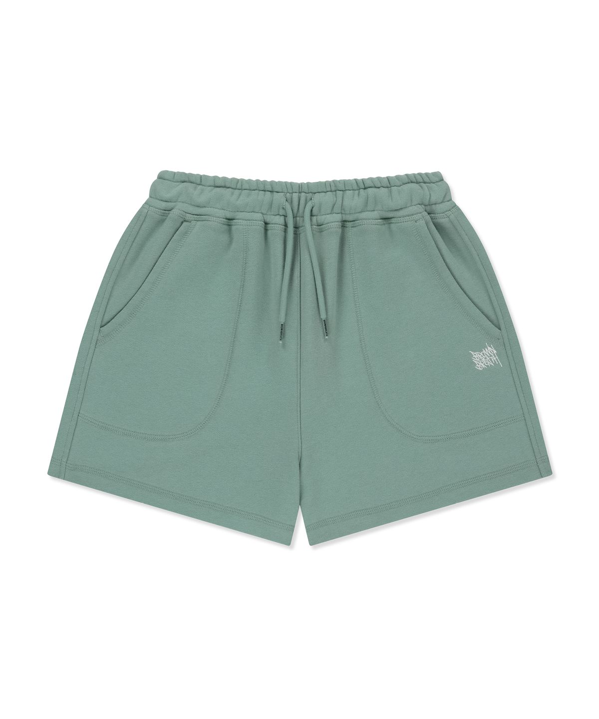 브라운브레스(BROWNBREATH) W TAG SWEAT SHORTS - LIGHT BLUE
