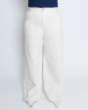 CS COTTON WIDE JEANS-049 (WHITE)