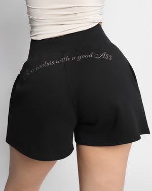 CS COTTON WIDE SHORTS-051 (BLACK)