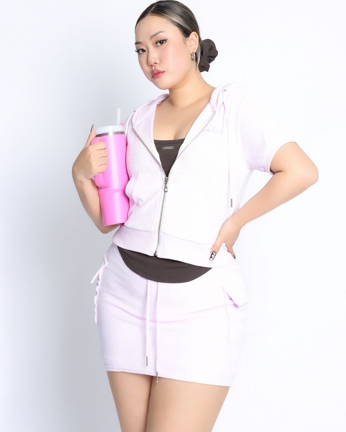 쿨시스(COOLSIS) CS SOFT TERRY HOODIE ZIP-016 (PINK)