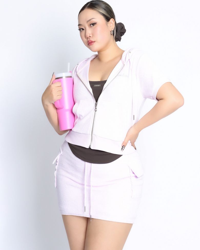 CS SOFT TERRY HOODIE ZIP-016 (PINK)