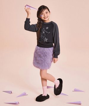 [키즈] (산리오캐릭터즈) 긴팔 티셔츠(BLACK)_SPLAG12KU1