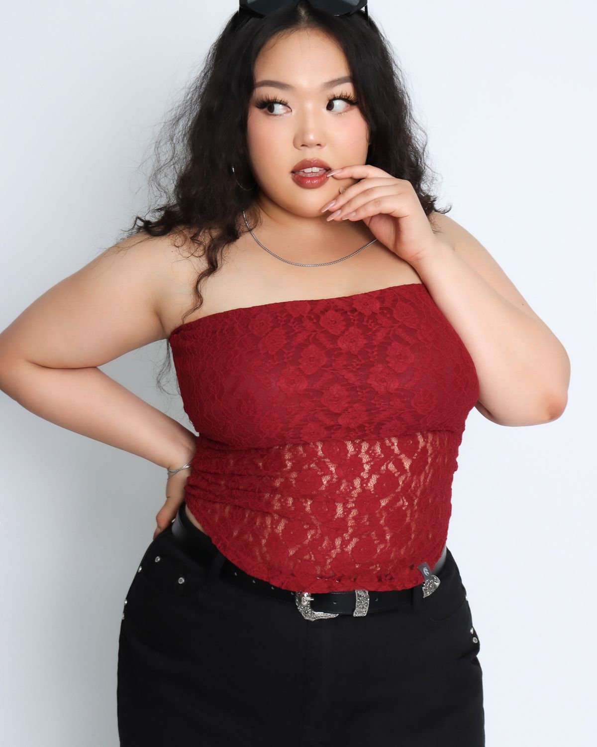 쿨시스(COOLSIS) CS LACE TANK TOP-048 (RED)