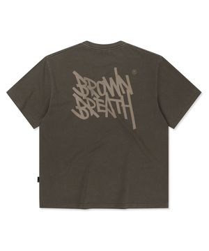 TAG PIGMENT TEE - BROWN