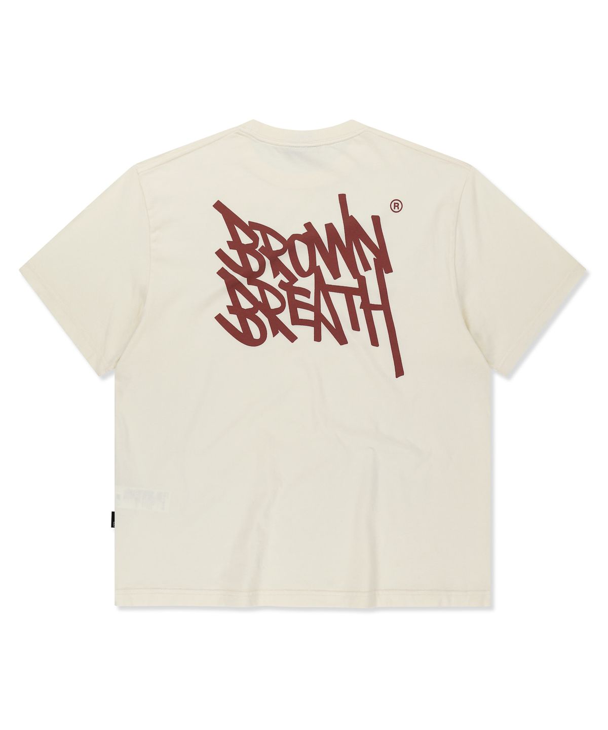 브라운브레스(BROWNBREATH) TAG PIGMENT TEE - CREAM