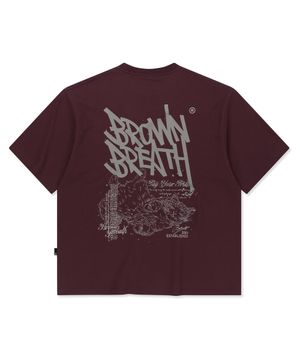 SLEEPY TAG TEE - BURGUNDY