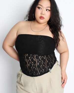 CS LACE TANK TOP-048 (BLACK)