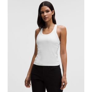 홀드 타이트 마이크로 립 레이서백 탱크탑  WHT