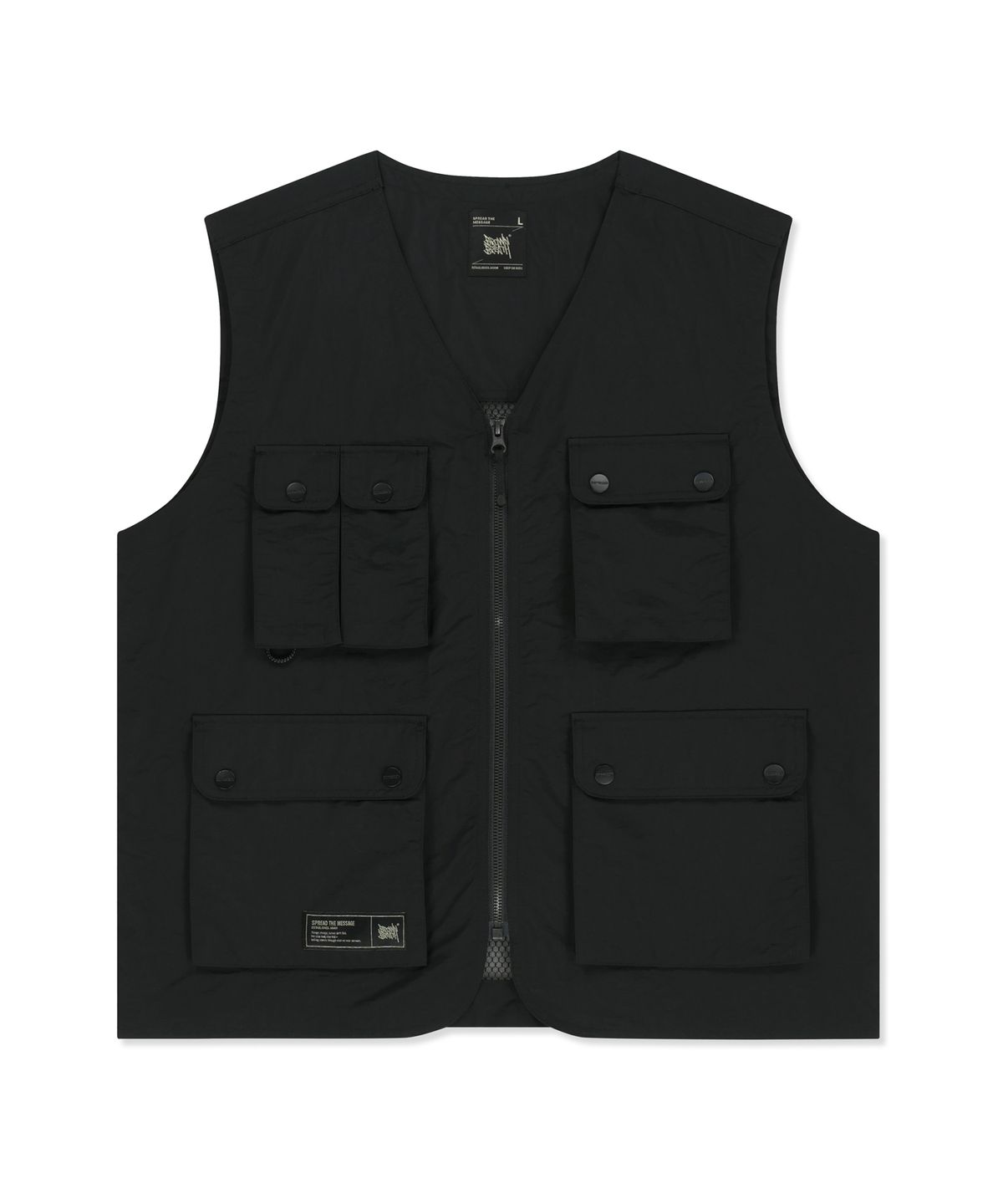 브라운브레스(BROWNBREATH) UTILITY MESH VEST - BLACK
