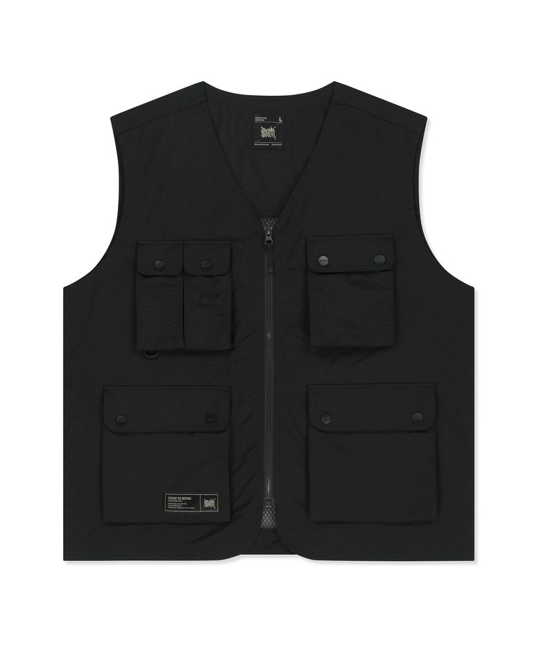 UTILITY MESH VEST - BLACK