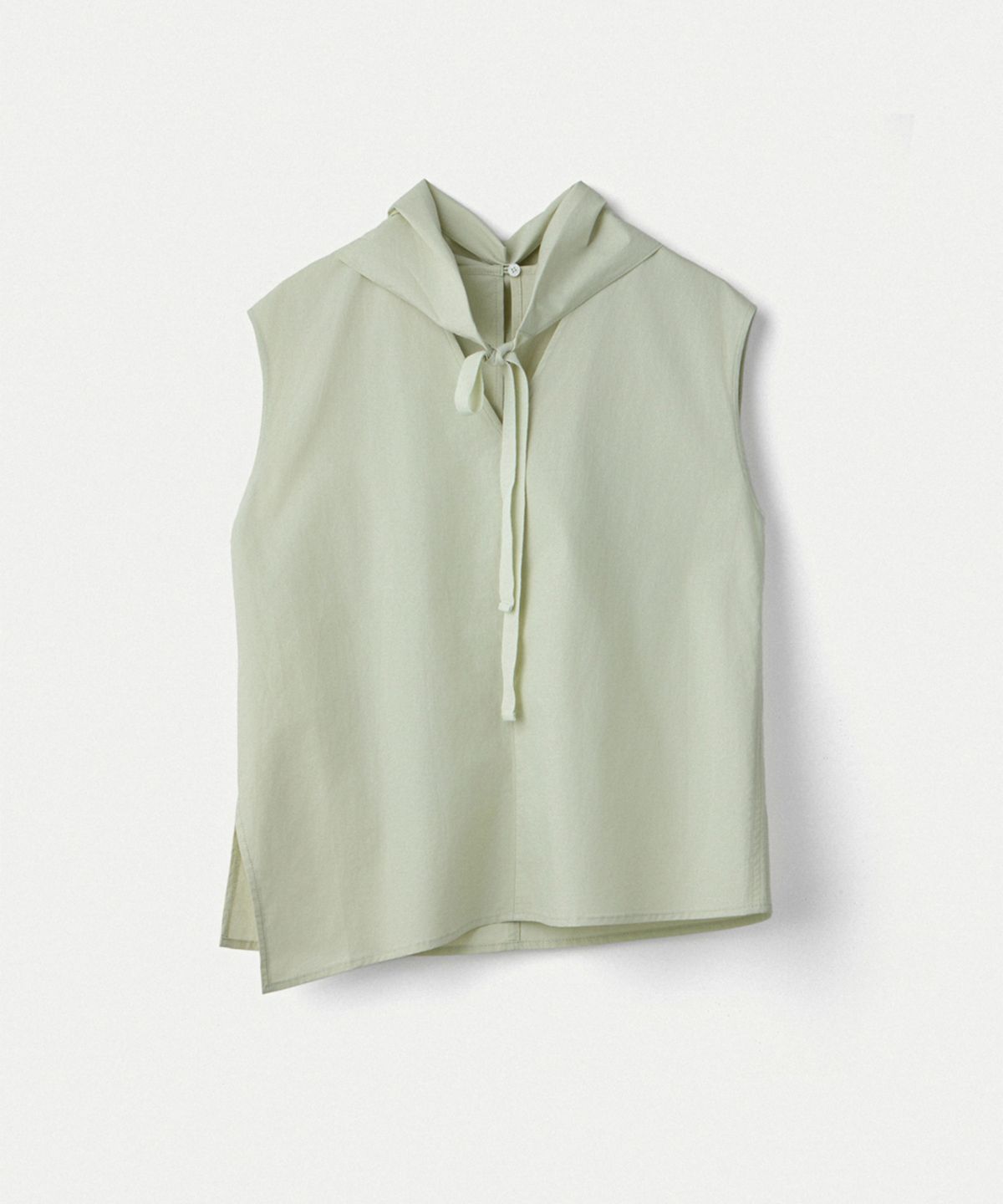 우마뭉(UMARMUNG) Poplin Sleeveless With Triangle Scarf_Green Tea