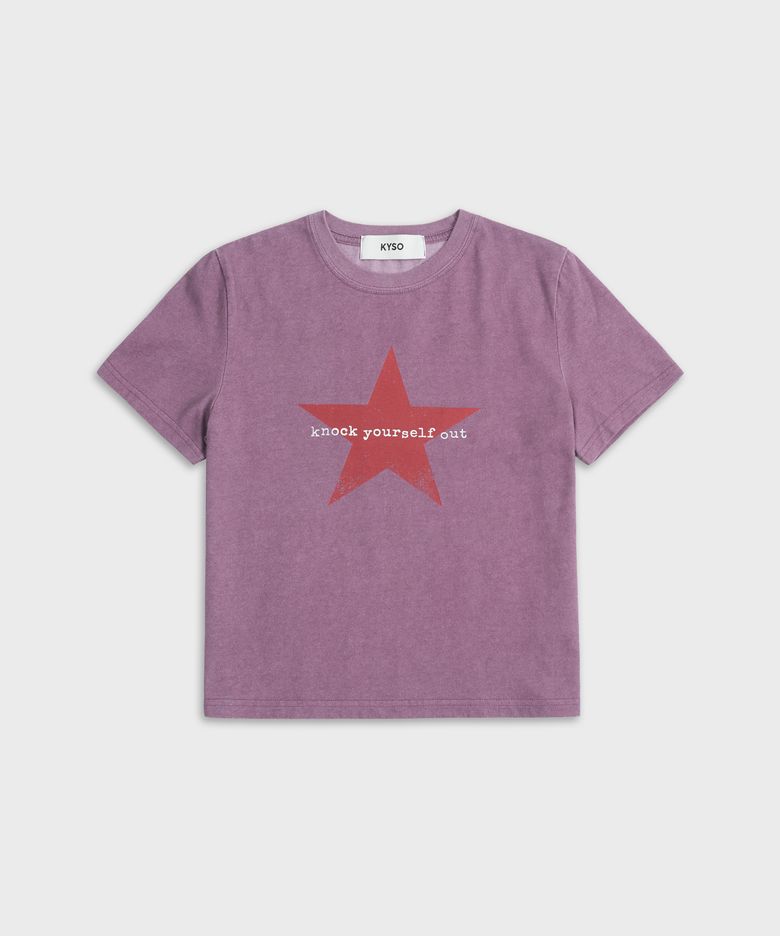 (W) 스타 티셔츠 더스티 퍼플