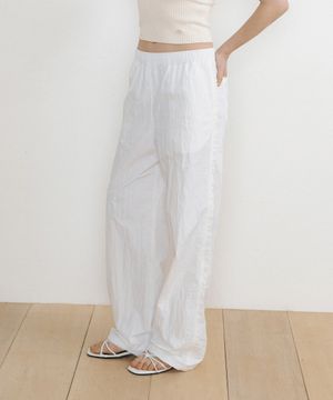 Lace Detail Nylon Pants (ivory)
