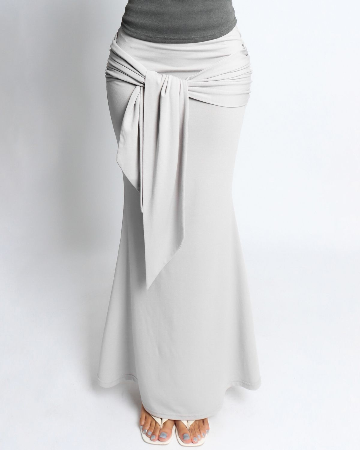 쿨시스(COOLSIS) CS SHIRRING LONG SK-054 (GREY)