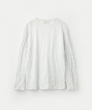 Crease Effect Organic Cotton Crewneck Pullover_Breeze