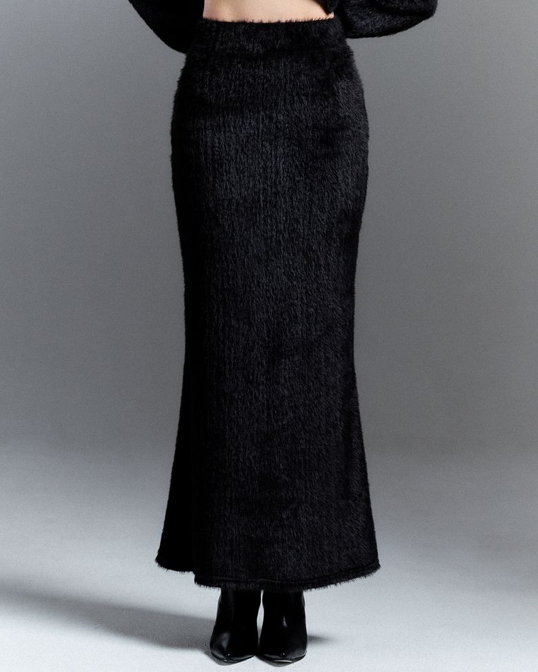 CS FUR MERMAID LONG SK-059 (BLACK)