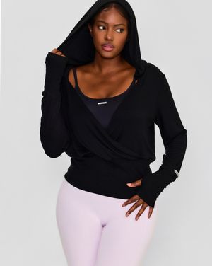 CS COVER HOODIE TOP-057 (BLACK)