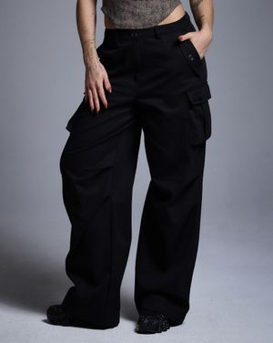 CS CARGO WIDE JEANS-057 (BLACK)