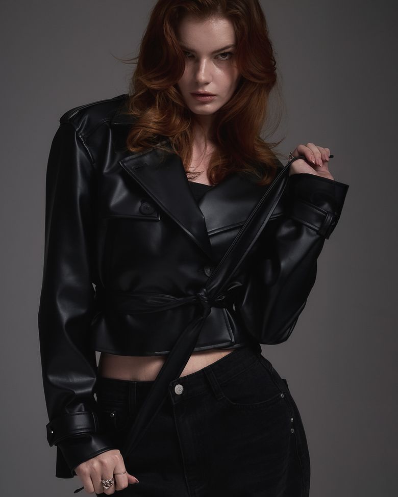 CS LEATHER TRENCH JACKET-019
