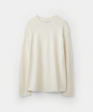 Korean Paper & Boucle Shoulder Pannel Pullover_Daylight