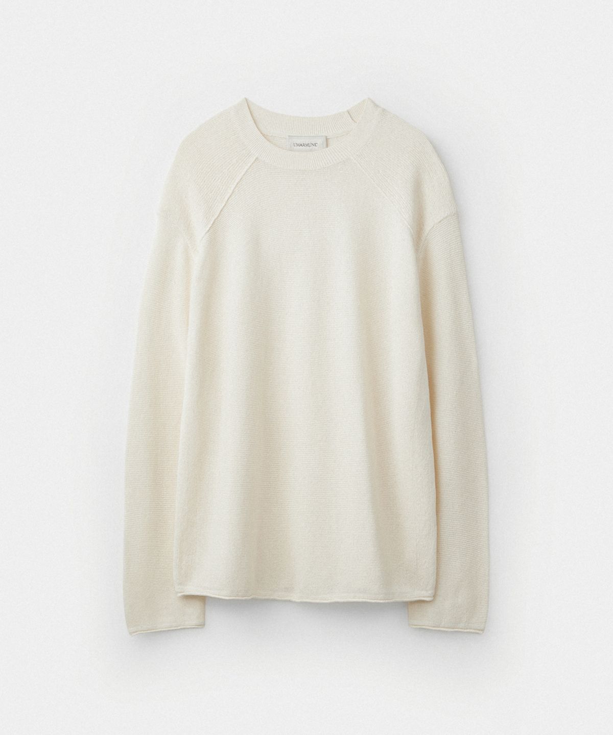 우마뭉(UMARMUNG) Korean Paper & Boucle Shoulder Pannel Pullover_Daylight