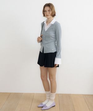 Jenny Layered Shirt Top (melange)